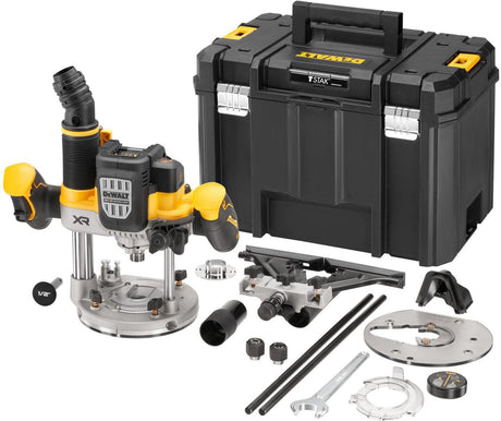 DEWALT Akku-Oberfräse DCW620H2-QW 18V – Bürstenloser Motor, 11000-23000 min-¹, 8/12 mm Spannzange