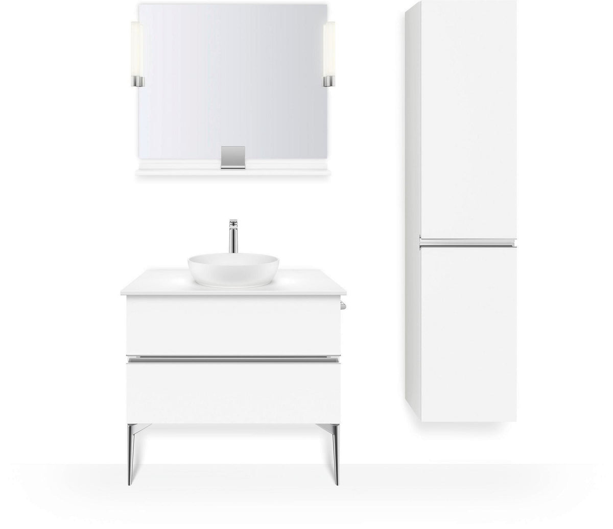 DURAVIT Sivida Waschtischunterbau 845 mm Eiche mit 2 Schubkästen und Soft-Close