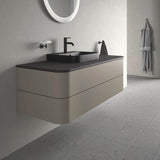 DURAVIT Happy D.2+ Konsolenwaschtischunterbau 1300 mm taupe supermatt mit Tip-On Technik und LED-Innenbeleuchtung
