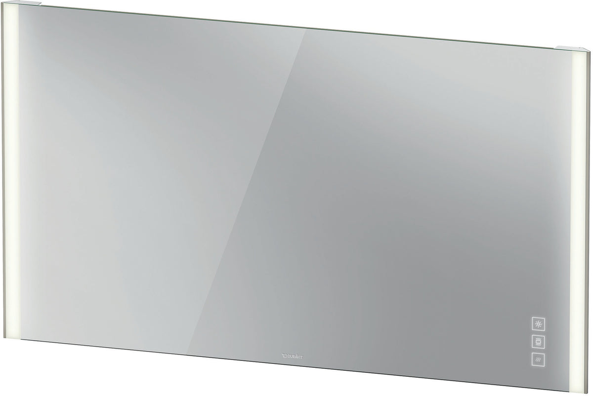 Duravit XViu Spiegel mit Beleuchtung 1020x800 mm schwarz matt – Touchless, IP44, Spiegelheizung