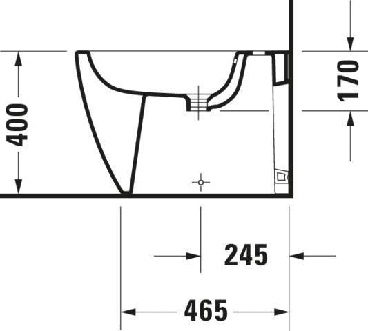 DURAVIT Soleil by Starck Wand-Bidet 600 mm Weiß mit Überlauf und Hahnlochbank