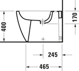 DURAVIT Soleil by Starck Wand-Bidet 600 mm Weiß mit Überlauf und Hahnlochbank