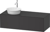 Duravit White Tulip Waschtischunterbau 1300 mm, 1 Auszug, weiß seidenmatt, mit Beleuchtung – Design Philippe Starck