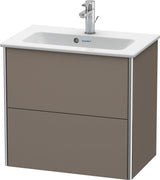 Duravit Waschtischunterbau XSquare, 2 Schubkästen, 560x610x388 mm, Flannel Grey Hochglanz