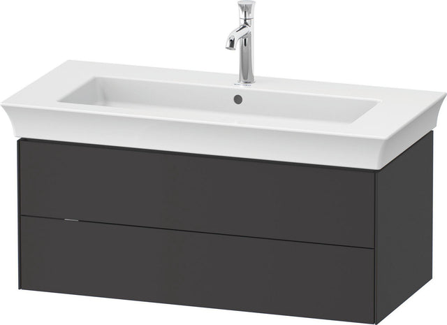 DURAVIT White Tulip Waschtischunterbau 984 mm, 2 Schubkästen, weiß seidenmatt