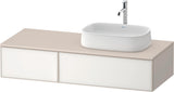 DURAVIT Zencha Konsolenwaschtischunterbau 1300 mm Eiche Anthrazit mit 2 Auszügen