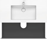 DURAVIT L-Cube c-bonded Waschtischset 1000 mm weiß matt mit 2 Schubkästen und Tip-On-Technik