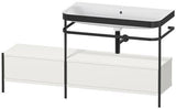 Duravit Waschtischset Happy D.2 Plus 1600x490mm Taupe Supermatt – Einrichtungssystem Ahorn rechts, bodenstehend