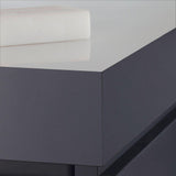 DURAVIT L-Cube c-bonded Waschtischset 600 mm mit Vero Air Waschtisch, 2 Schubkästen, Basalt Matt
