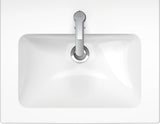Duravit ME by Starck Möbelwaschtisch 630 mm, weiss seidenmatt, mit Überlauf, 1 Hahnloch