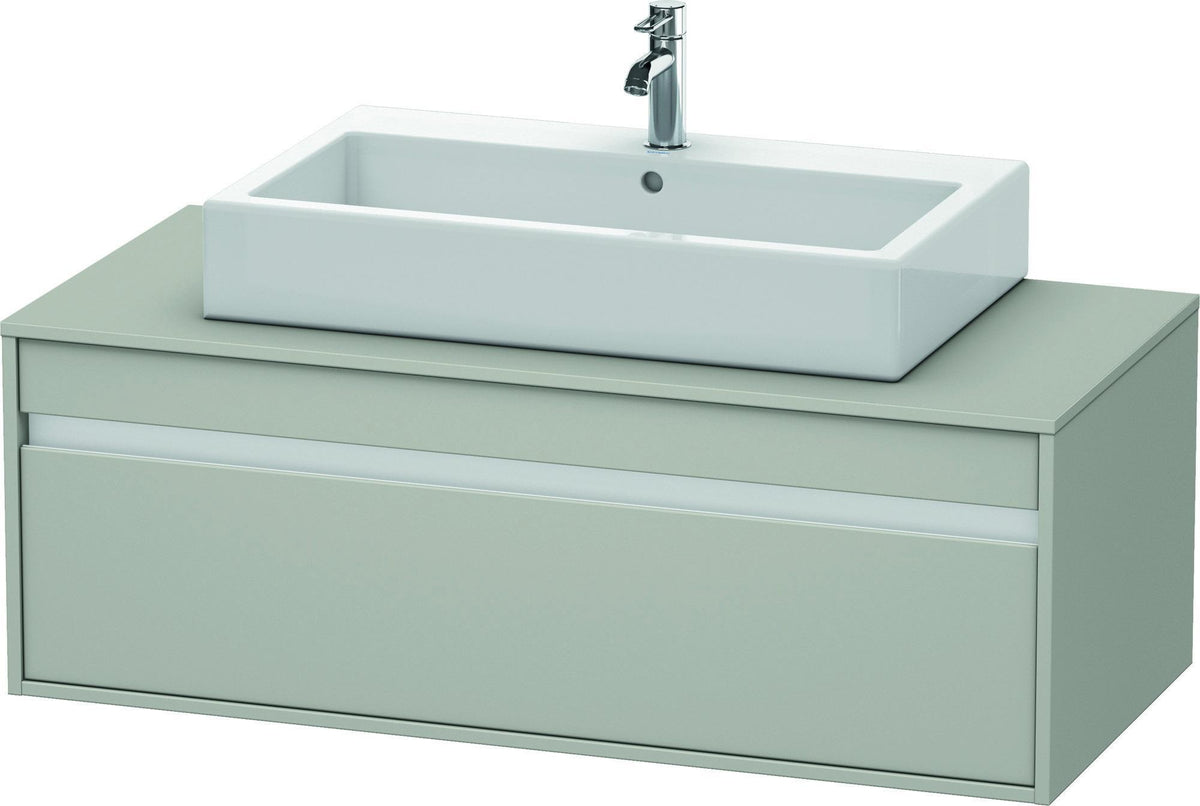 Duravit Ketho Waschtischunterbau wandhängend 1200 mm basalt matt mit 1 Auszug für Aufsatzwaschtisch