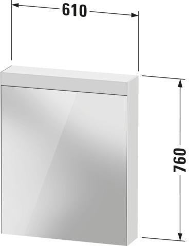 Duravit Spiegelschrank Best mit LED-Beleuchtung, 610 mm, Anschlag links, Soft-Close
