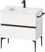 DURAVIT Sivida Waschtischunterbau 810 mm, bodenstehend, 2 Schubkästen, Chrom/Graphit Matt