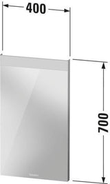 DURAVIT Licht & Spiegel Wandspiegel 400x700mm beleuchtet IP44 mit Befestigungsmaterial
