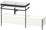 Duravit Waschtischset Happy D.2 Plus 1600x490mm Taupe Supermatt mit Hahnloch und Handtuchhalter