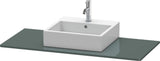 Duravit Konsole XSquare 800x550x16 mm Dolomiti Grey Hochglanz mit Ausschnitt