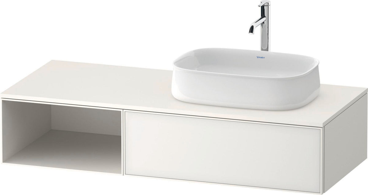 Duravit Zencha Konsolenwaschtischunterbau 1300 mm Eiche Anthrazit mit Auszug
