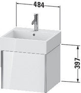 Duravit Waschtischunterbau XVIU 484 mm weiß matt mit Tip-On-Technik für Vero Air