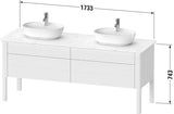 DURAVIT Luv Waschtischunterbau bodenstehend 1733 mm Taupe Seidenmatt 2 Auszüge