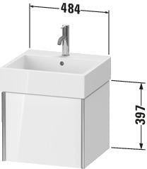 Duravit Waschtischunterbau XVIU 484 mm weiß matt mit Tip-On-Technik für Vero Air