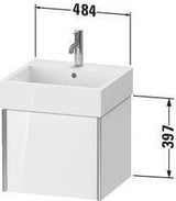 Duravit Waschtischunterbau XVIU 484 mm weiß matt mit Tip-On-Technik für Vero Air