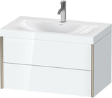 DURAVIT XViu c-bonded Waschtischset 800 mm wandhängend mit 2 Schubkästen und Tip-on-Technik