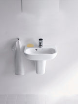 DURAVIT D-Code Handwaschbecken 450 mm mit Überlauf, 1 Hahnloch, weiß