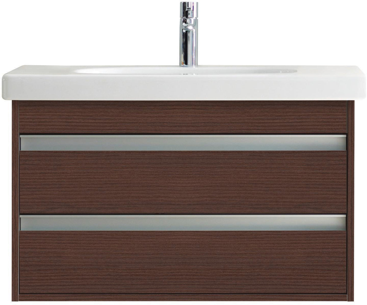 Duravit D-Code Möbelwaschtisch 850 mm mit Überlauf und Hahnlochbank – Weiß