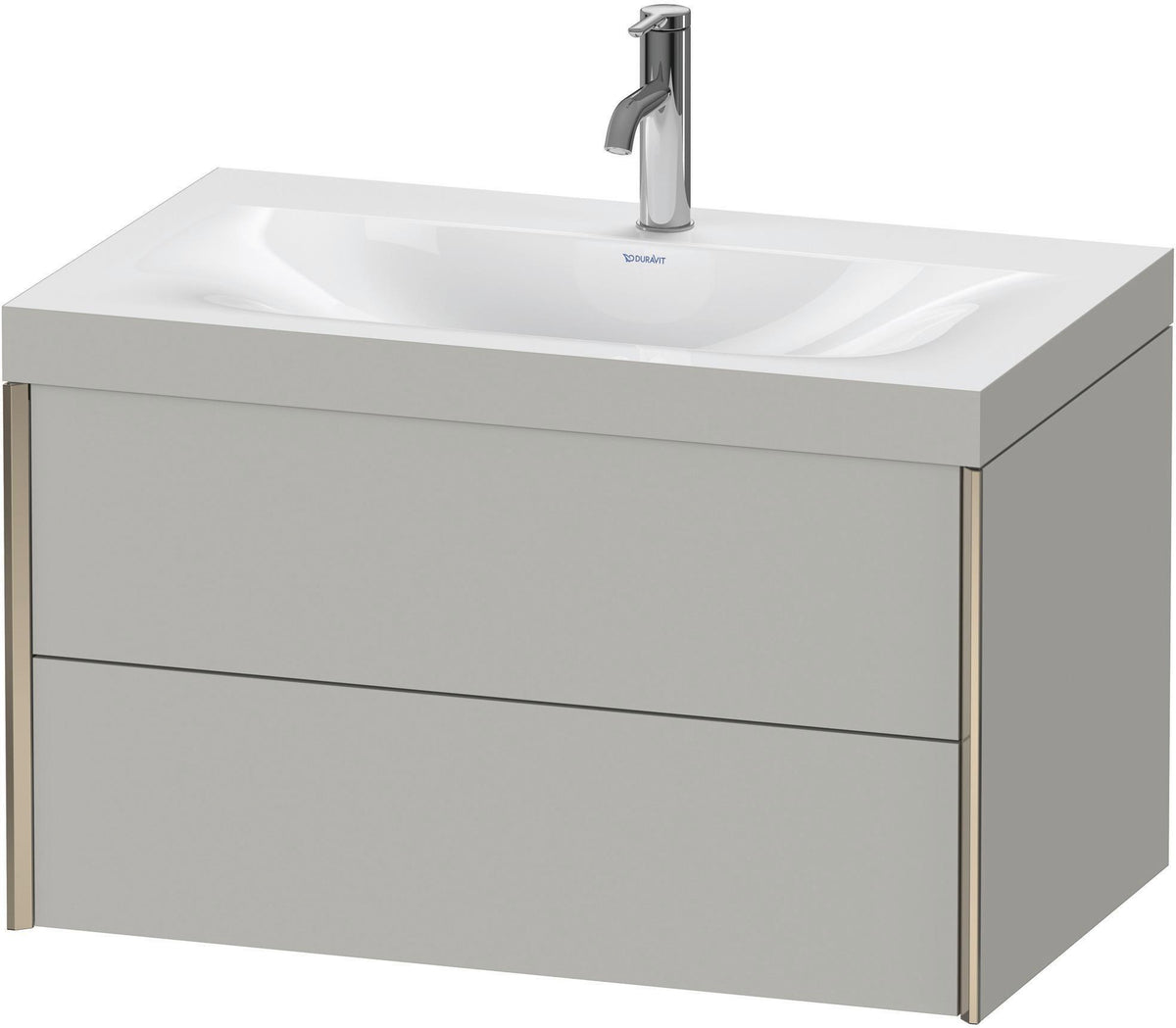 DURAVIT XViu c-bonded Waschtischset 800 mm wandhängend mit 2 Schubkästen und Tip-on-Technik
