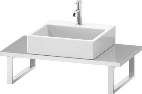 DURAVIT L-Cube Konsole Compact 1 Ausschnitt, 30x480x800 mm, Dolomiti Grey HGL