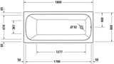 DURAVIT Qatego Whirlwanne Einbau 1800x800 mm weiß rechteckig