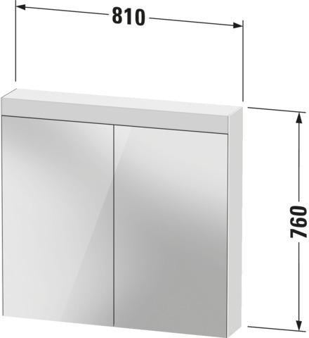 Duravit Spiegelschrank Best mit LED-Beleuchtung, 610 mm, Anschlag links, Soft-Close