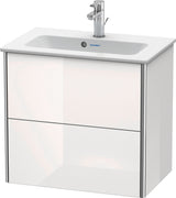 Duravit Waschtischunterbau XSquare, 2 Schubkästen, 560x610x388 mm, Flannel Grey Hochglanz