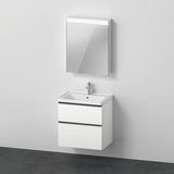 Duravit D-Neo Möbel-Set wandhängend 650x480mm mit Waschtisch, Unterbau, Spiegelschrank Eiche Schwarz
