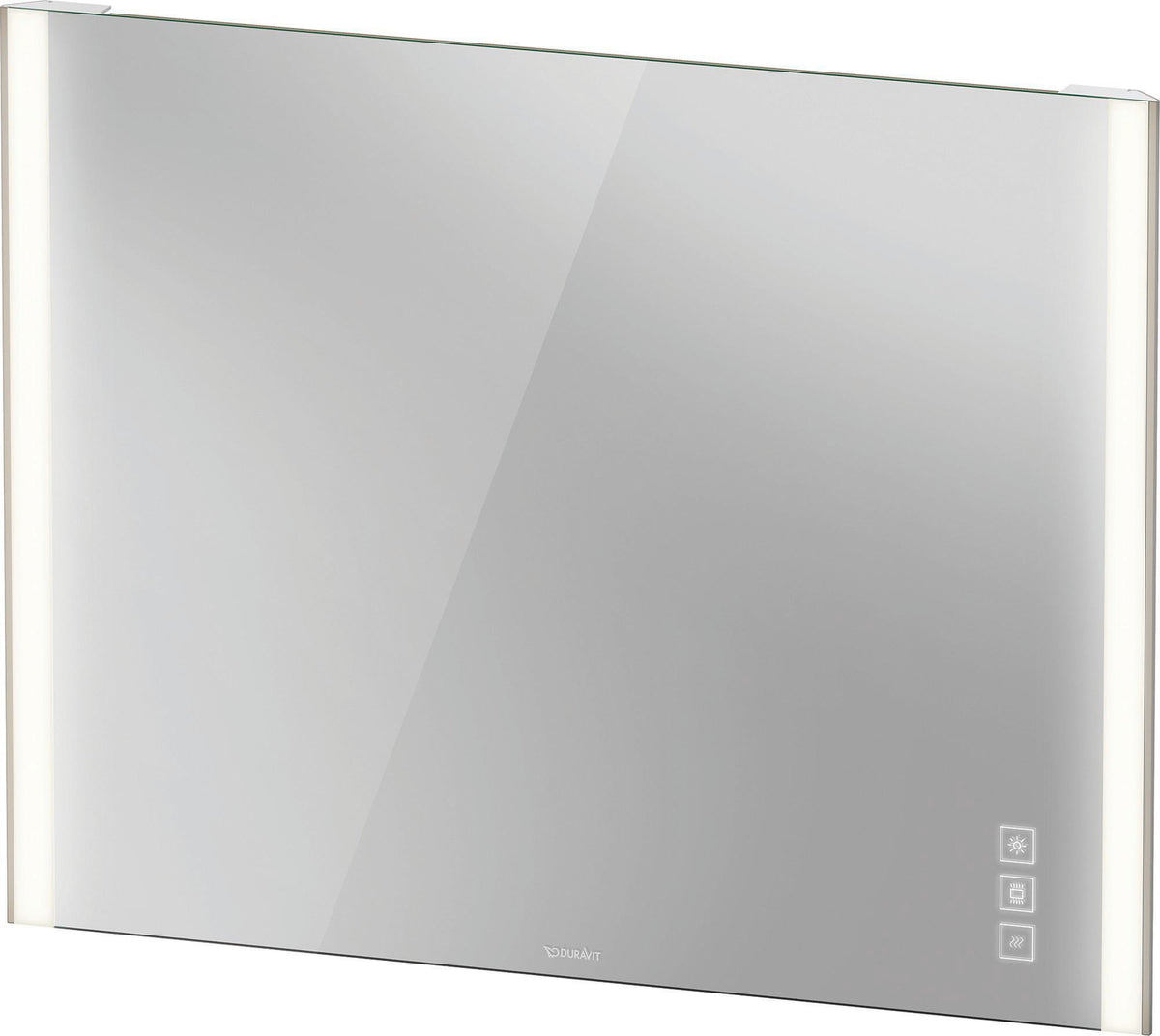 Duravit XViu Spiegel mit Beleuchtung 1020x800 mm schwarz matt – Touchless, IP44, Spiegelheizung