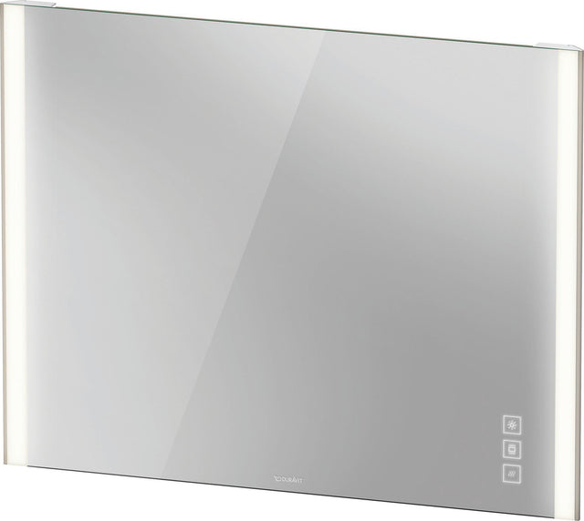 Duravit XViu Spiegel mit Beleuchtung 1020x800 mm schwarz matt – Touchless, IP44, Spiegelheizung