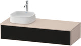 DURAVIT Zencha Konsolen-Waschtischunterbau 1300 mm Eiche Anthrazit mit Auszug