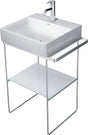 DURAVIT Metallkonsole DuraSquare für Waschtisch 235350, höhenverstellbar, mit Handtuchhalter, Chrom