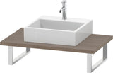 Duravit L-Cube Konsole variabel 550 mm tief, Amerikanischer Nussbaum, mit Ausschnitt