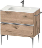 DURAVIT Sivida Waschtischunterbau 810 mm, bodenstehend, 2 Schubkästen, Chrom/Graphit Matt