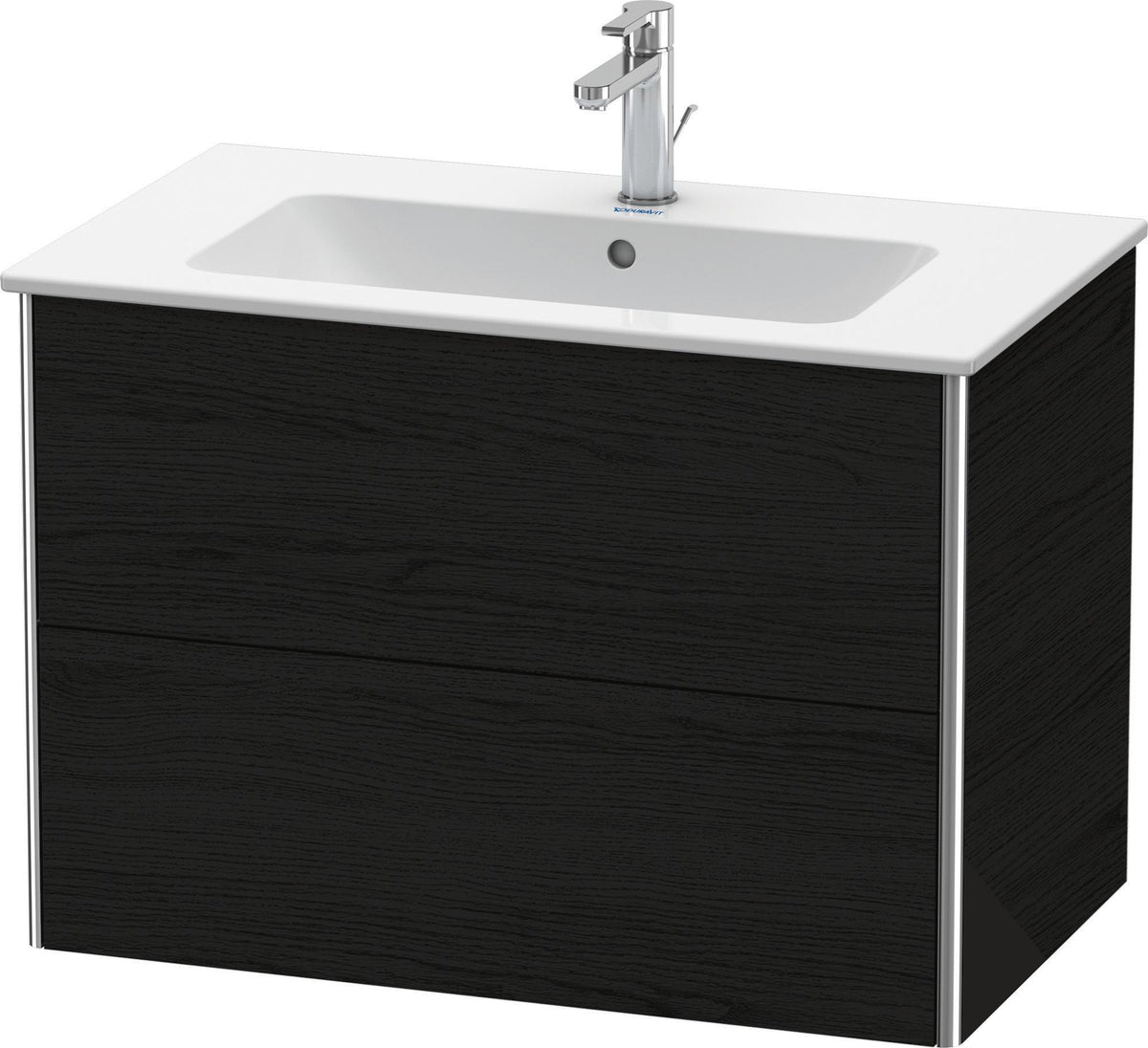 Duravit XSquare Waschtischunterbau 610 mm Nachtblau Seidenmatt mit 2 Schubkästen