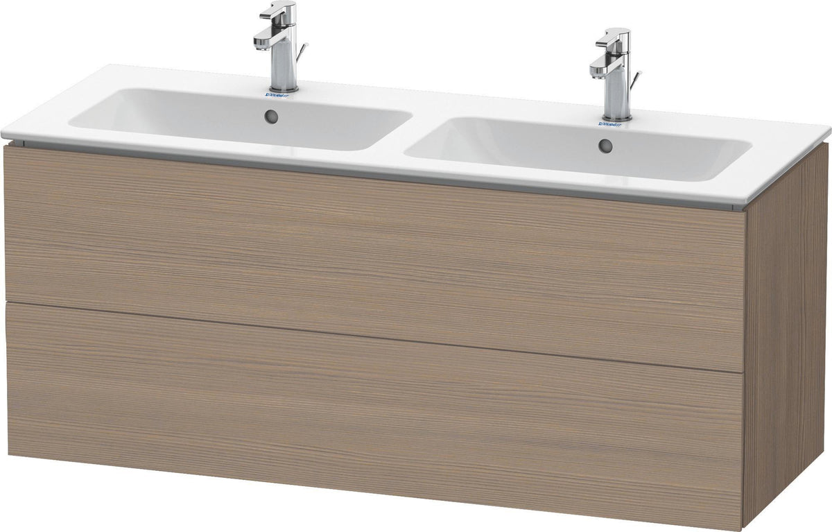 DURAVIT L-Cube Waschtischunterbau 1290 mm Amerikanischer Nussbaum, wandhängend, 2 Schubkästen