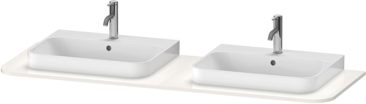DURAVIT Happy D.2 Plus Konsole 1600 mm taupe supermatt – 2 Ausschnitte, 16 mm