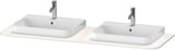 DURAVIT Happy D.2 Plus Konsole 1600 mm taupe supermatt – 2 Ausschnitte, 16 mm
