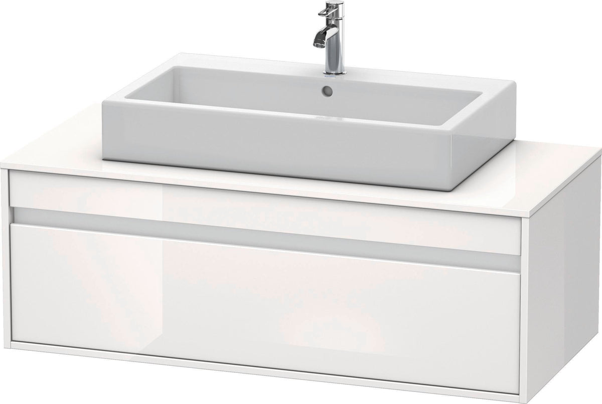 Duravit Ketho Waschtischunterbau wandhängend 1200 mm basalt matt mit 1 Auszug für Aufsatzwaschtisch