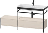 Duravit Waschtischset Happy D.2 Plus 1600x490mm Taupe Supermatt – Einrichtungssystem Ahorn rechts, bodenstehend