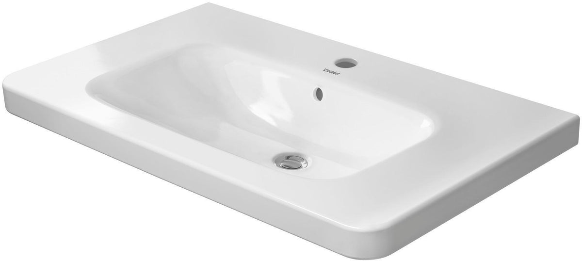 DURAVIT DuraStyle Möbelwaschtisch 800 mm Weiß mit Überlauf, ohne Hahnloch