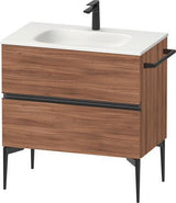 DURAVIT Sivida Waschtischunterbau 810 mm, bodenstehend, 2 Schubkästen, Chrom/Graphit Matt