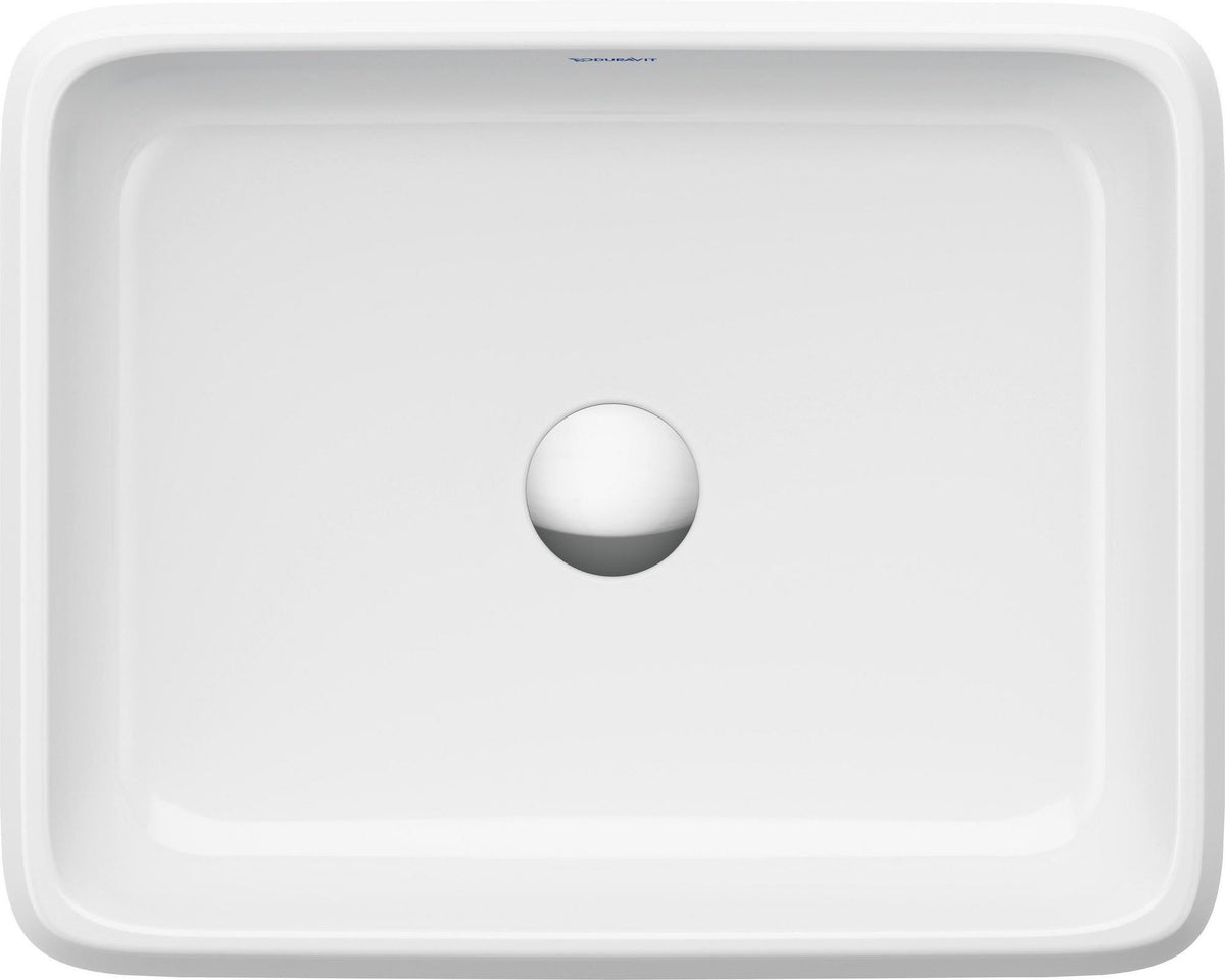 DURAVIT Qatego Aufsatzbecken 500 mm Weiß HygieneGlaze ohne Hahnloch und Überlauf