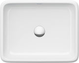 DURAVIT Qatego Aufsatzbecken 500 mm Weiß HygieneGlaze ohne Hahnloch und Überlauf